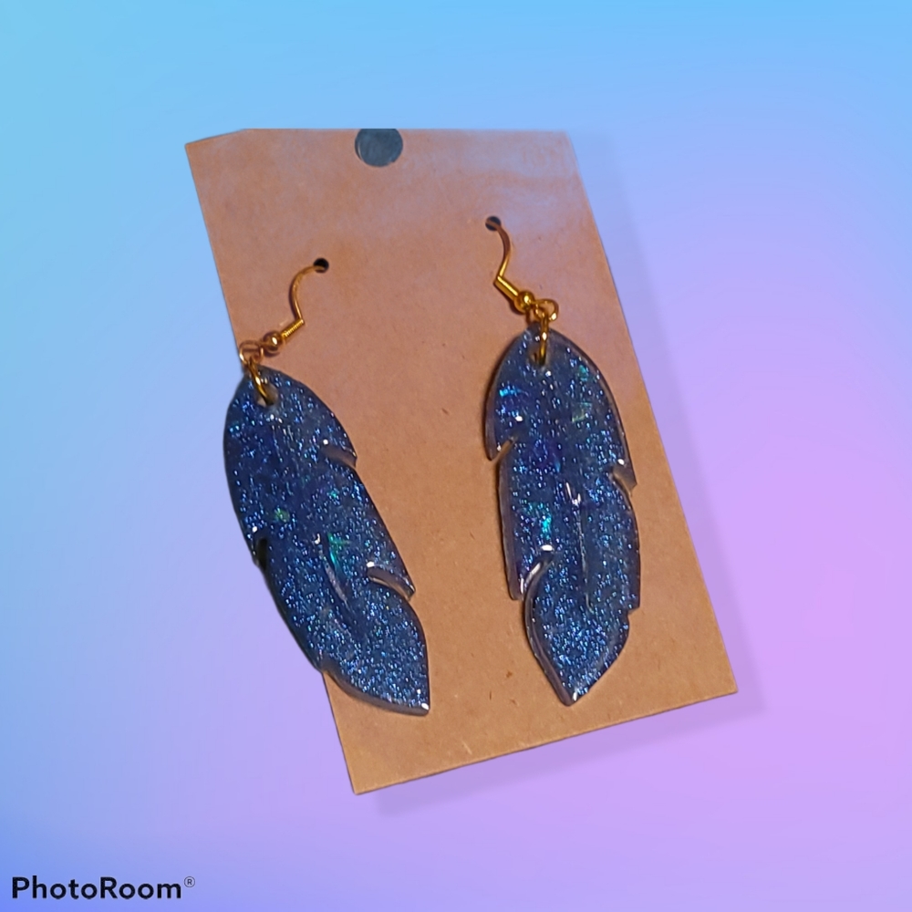 Custom feather earrings